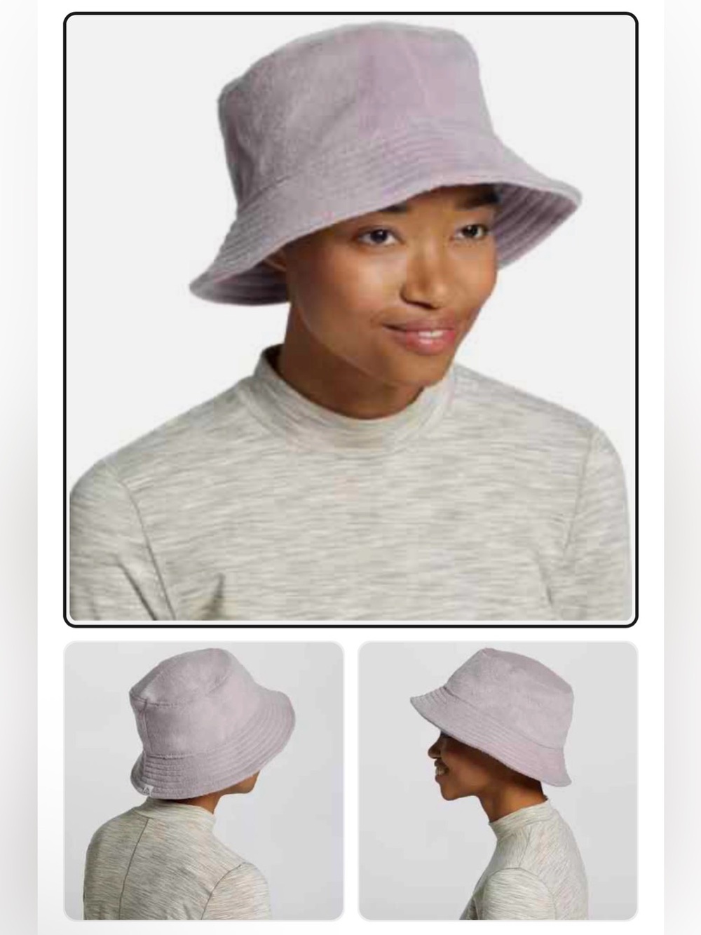Aline brushed light purple lavender bucket hat nwt